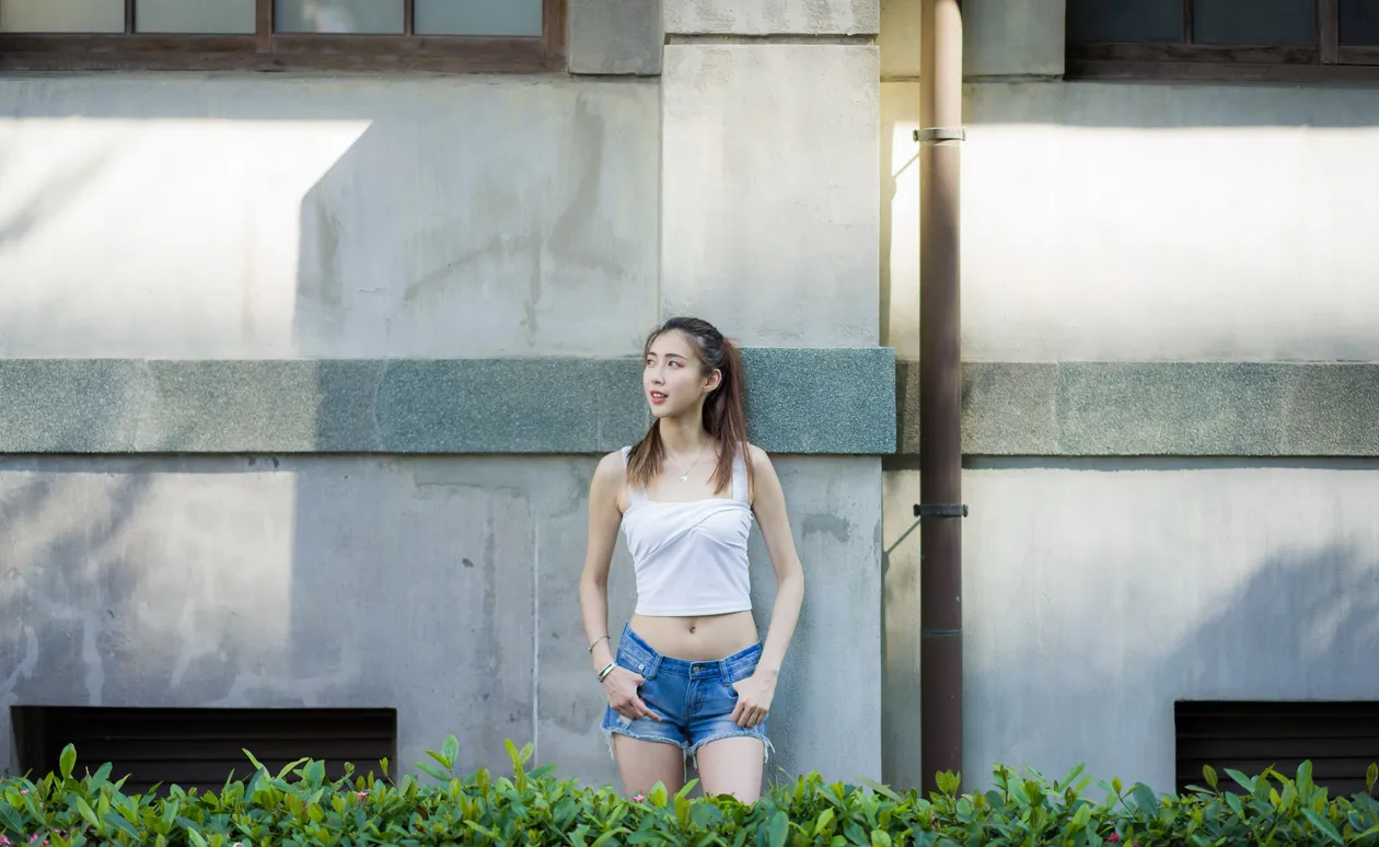 [Mzsock] NO.186 Jin Yunqiao’s midriff-revealing denim shorts cool and beautiful legs street photography#[47P]-29