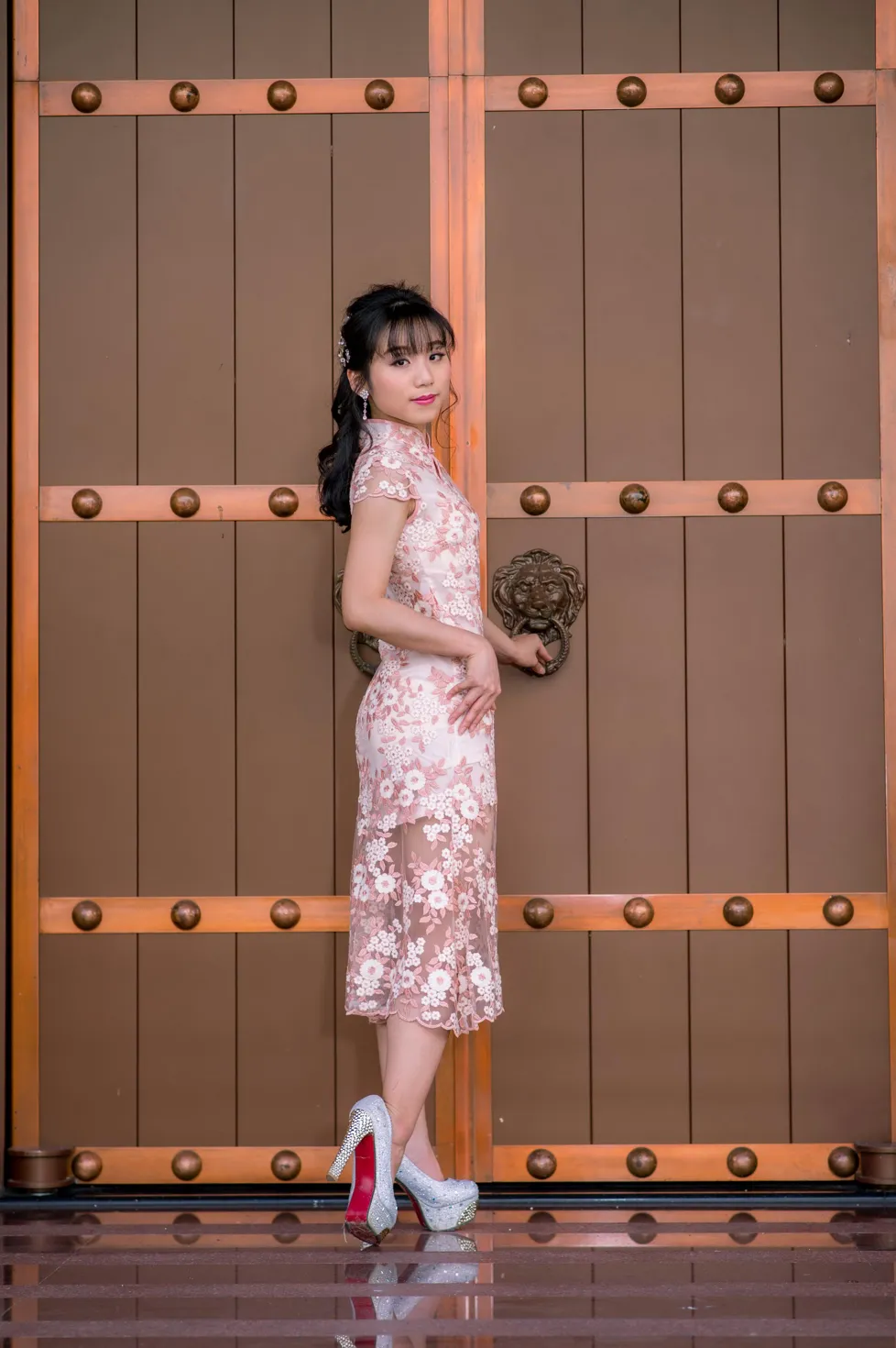 [Mzsock] NO.188 Yu Chen cheongsam high heels beautiful legs street photography#[88P]-74